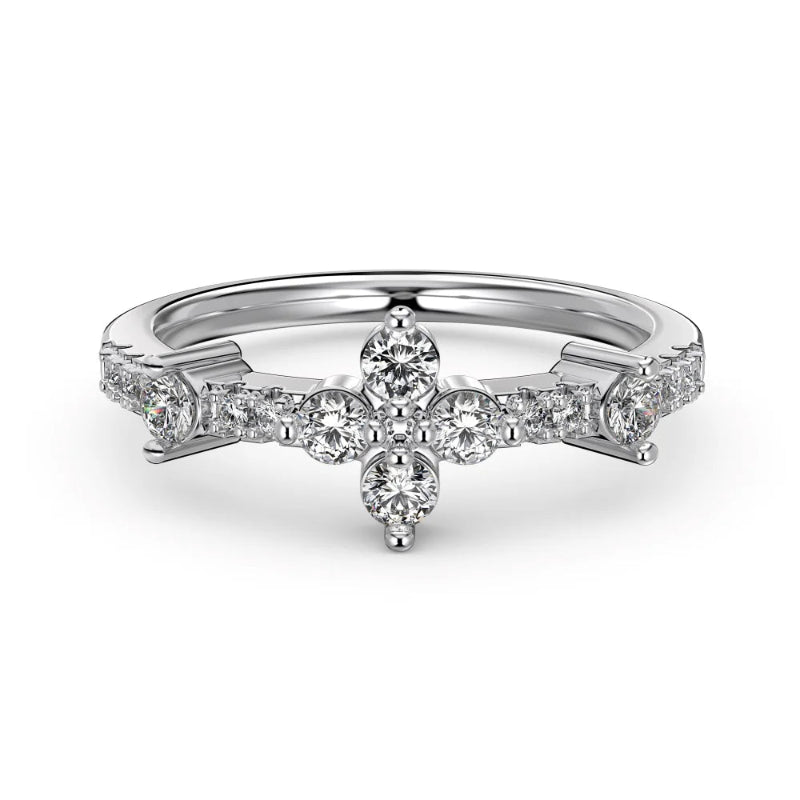 Lucky Zirconia Clover Ring
