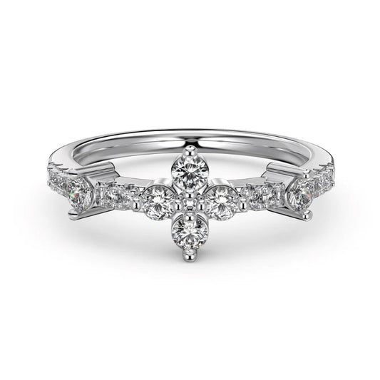 Lucky Zirconia Clover Ring