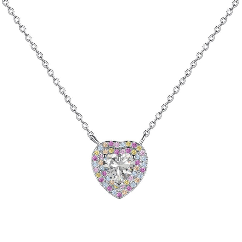 Dazzling Rainbow Heart Pendant