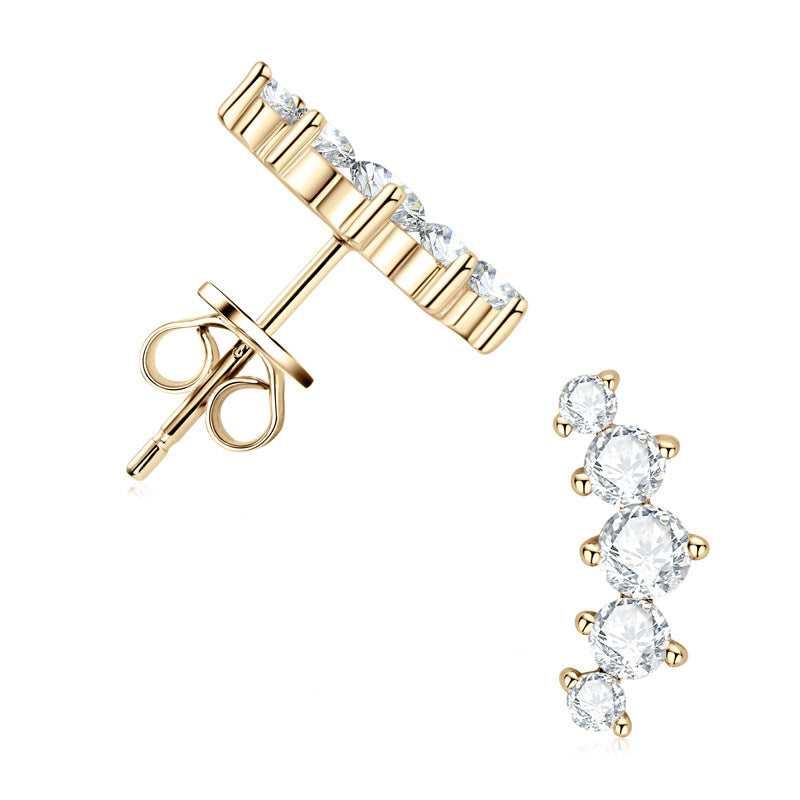 Premium Gold Vermeil Moissanite Studs

