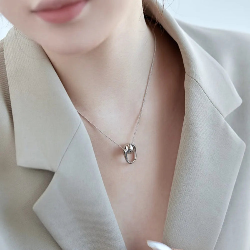 High-Shine Geometric Pendant

