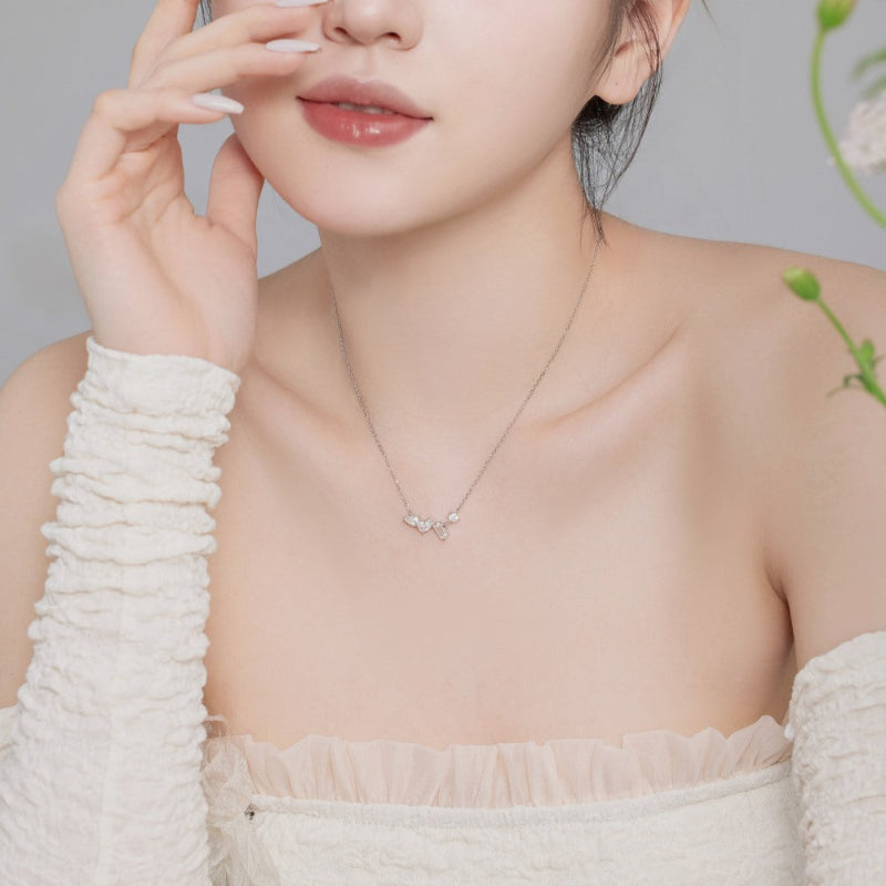 Refined Silver Cluster of Brilliance Necklace

