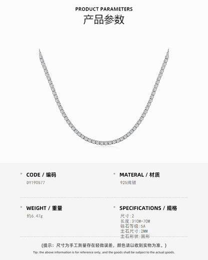Glamorous All-Around Crystal Necklace

