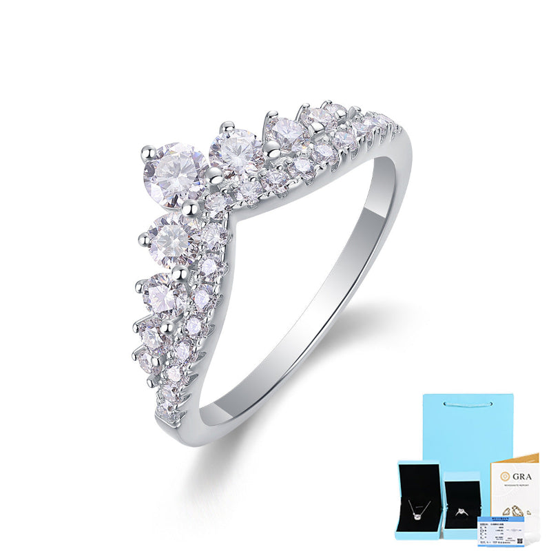 Heirloom Look Pave Crown Ring

