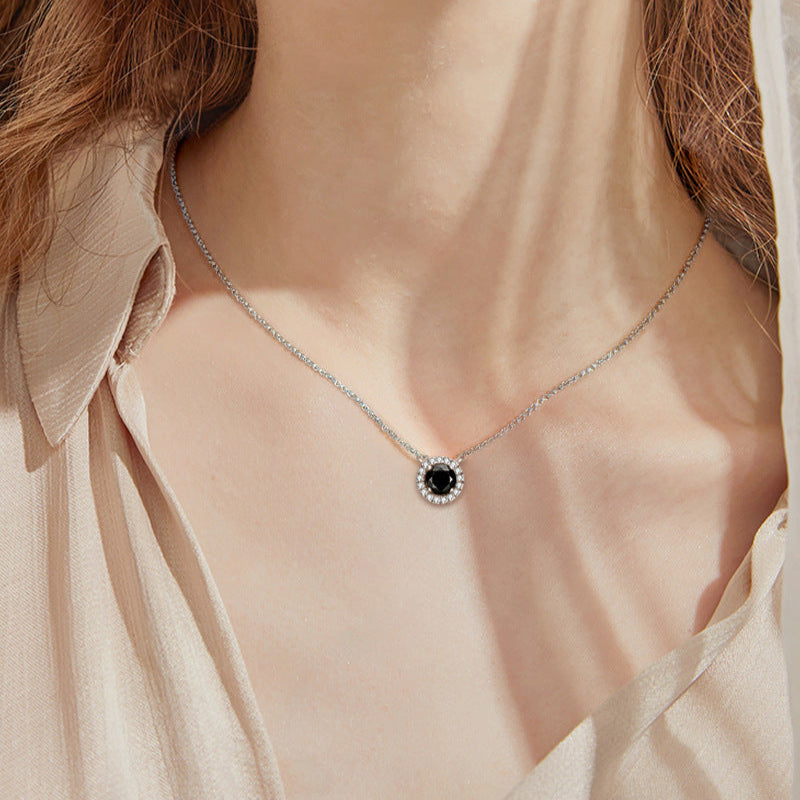 Versatile Black Moissanite Pendant Necklace

