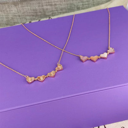 magnetic heart flower necklace