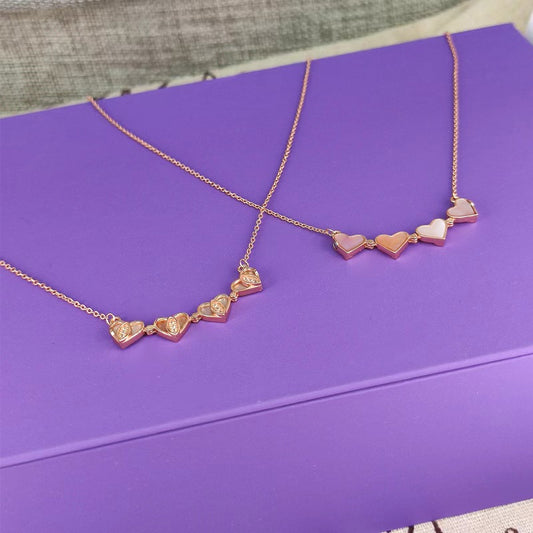 magnetic heart flower necklace
