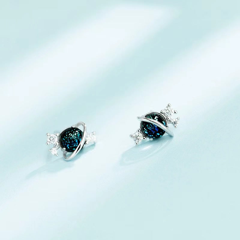 pearl and silver stud earrings