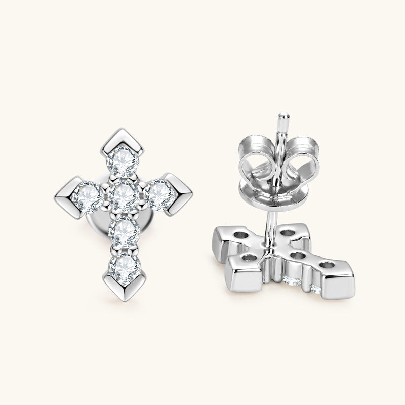 Silver Cross Earrings