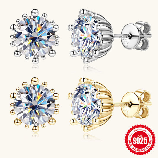 Silver Moissanite Earrings