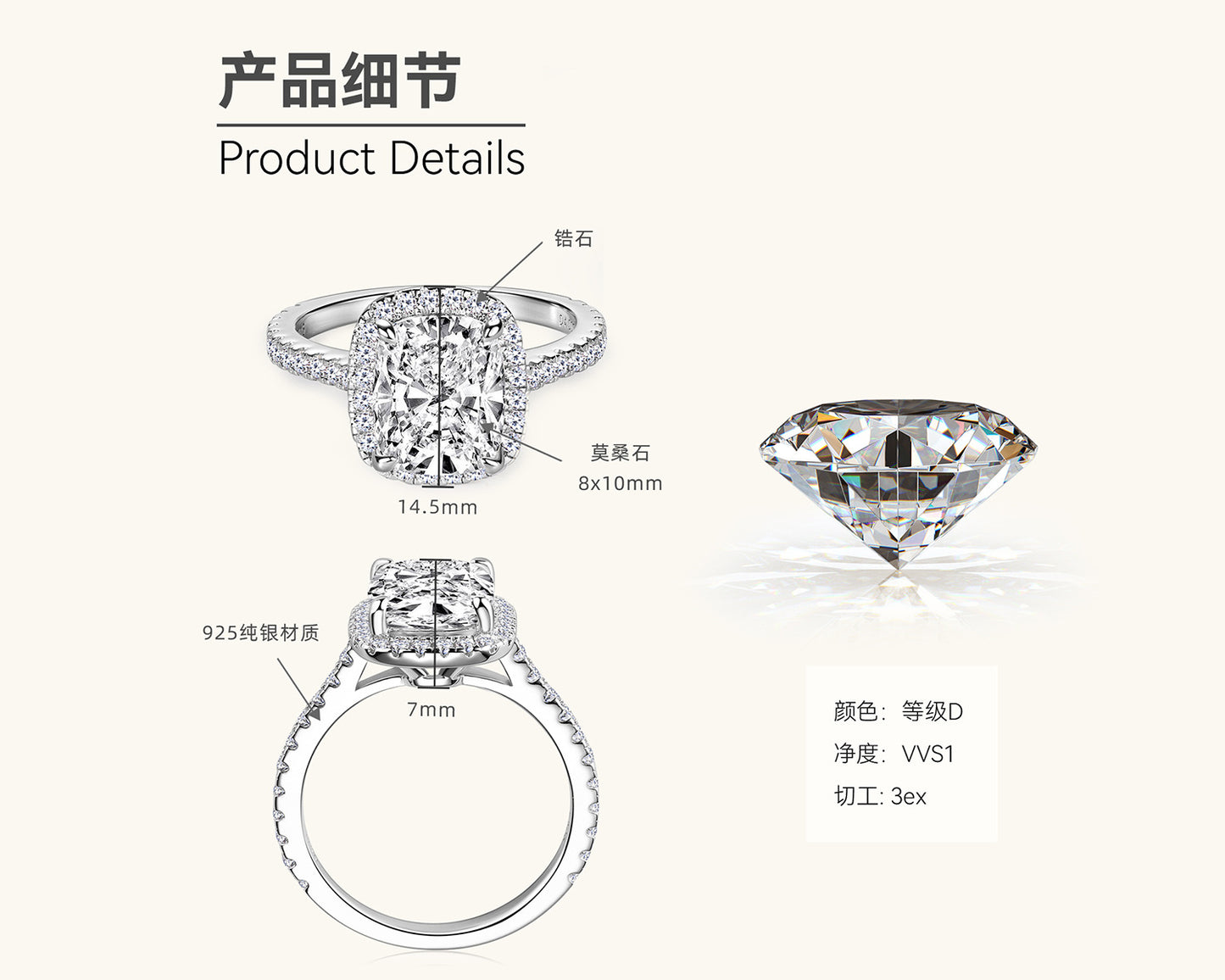 Dewdrop Halo Moissanite