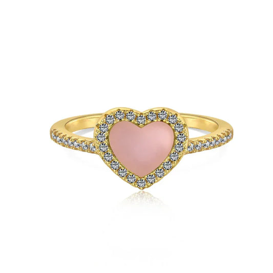 silver heart shaped rings - JIMMY JEWELRY 01