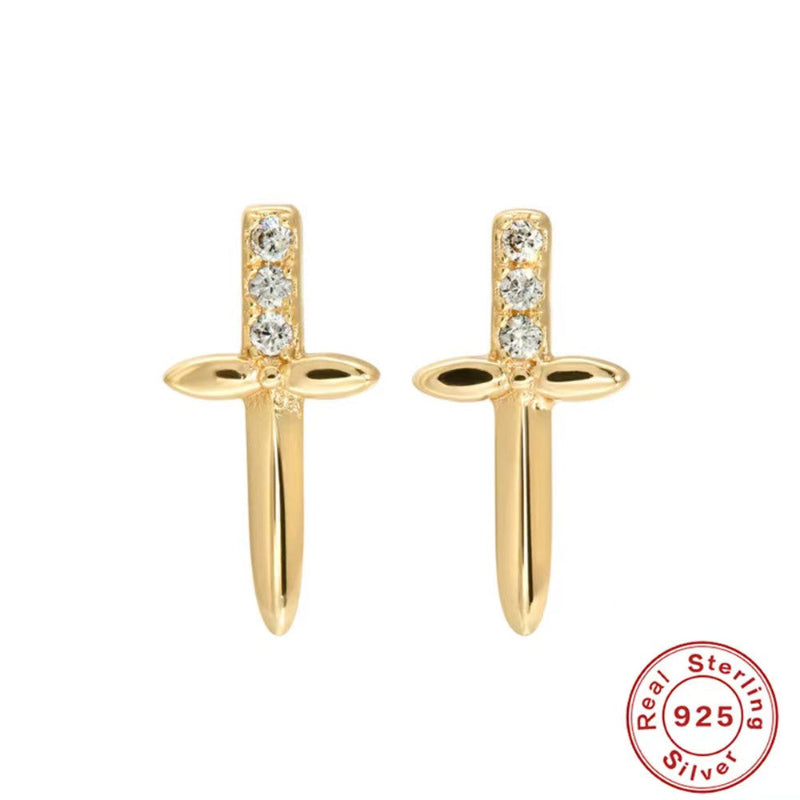 silver knife studs