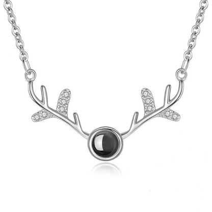 diamon antler  necklace sample antler jewelry