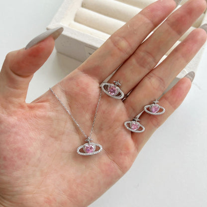 Mystical Silver Planet Necklace