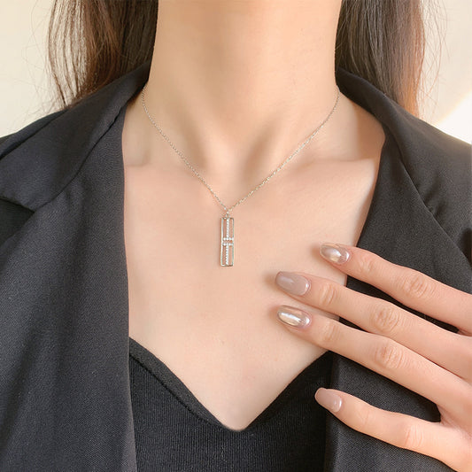 Pave Bar Necklace
