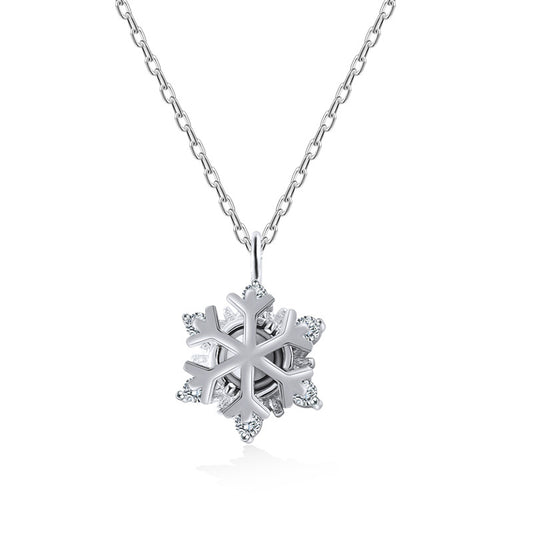 Silver Snowflake Charm Necklace
