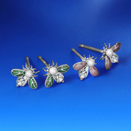 bee stud silver