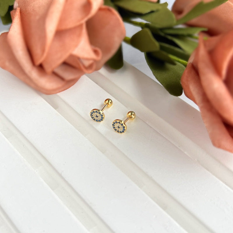 round silver stud earrings