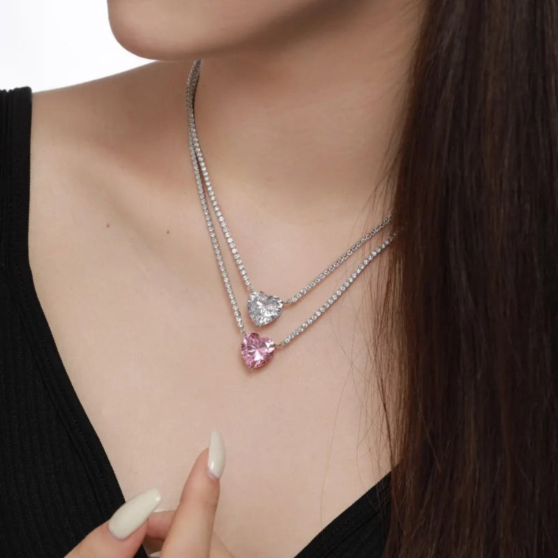 Sparkling Heart Choker