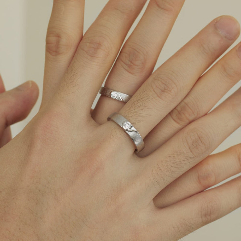 Unique 5A Zircon Heart Rings