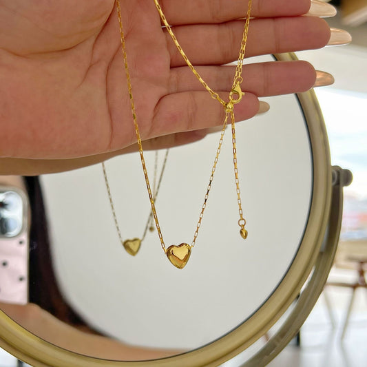 Cute Korean Heart Pendant Necklace