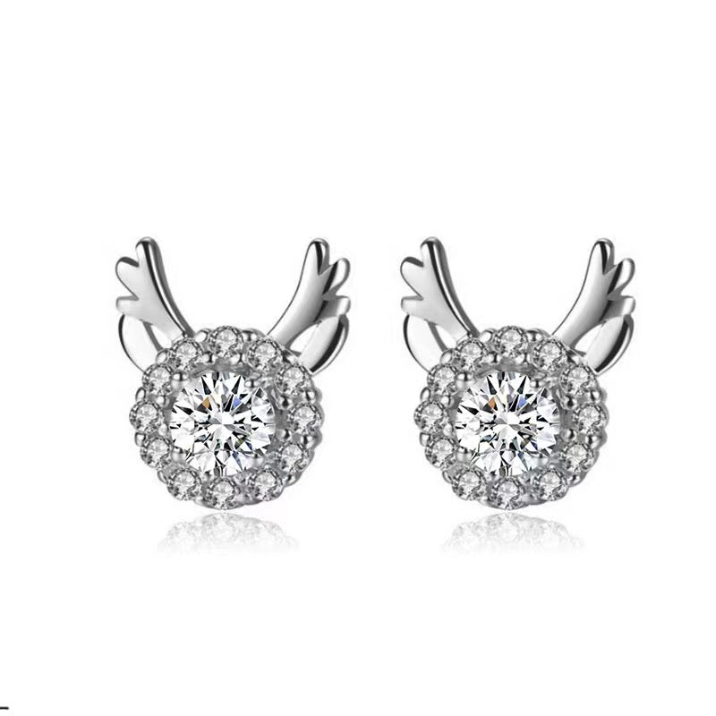 antler earrings studs