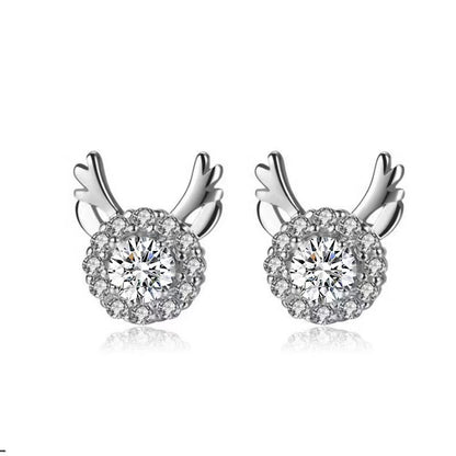 antler earrings studs
