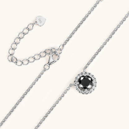 Sparkling Black & White Moissanite Necklace

