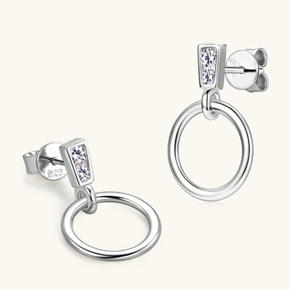 3EX Cut Moissanite Ring Drop Earrings

