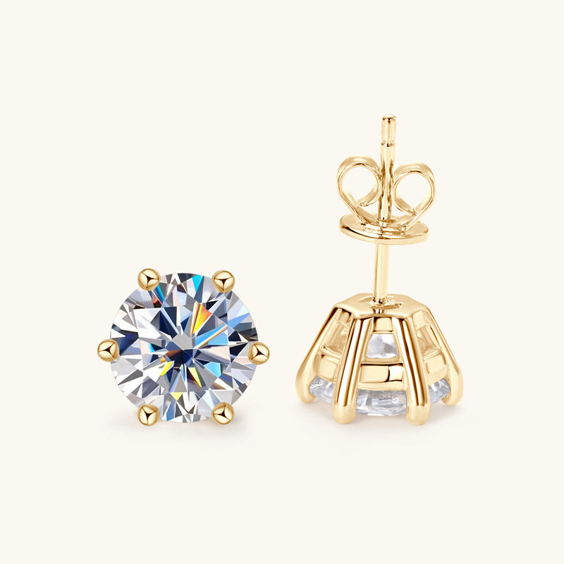 3EX Cut Moissanite Classic Stud Earrings


