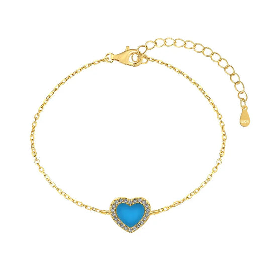 love heart chain bracelet - JIMMY JEWELRY 01