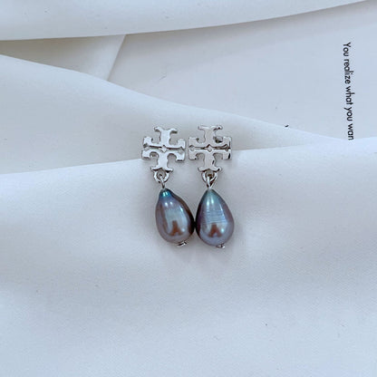 Dainty Crystal Pearl Earrings