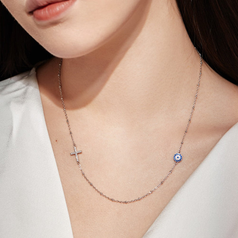 Dainty Diamond Cross Necklace