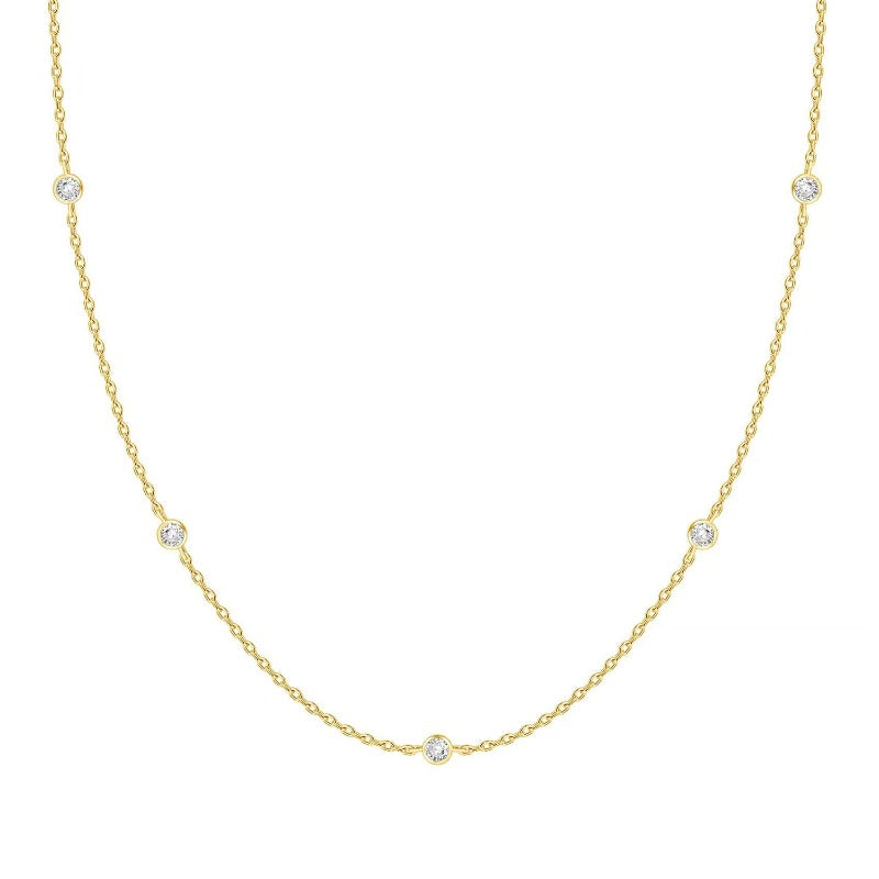 dainty silver necklace choker