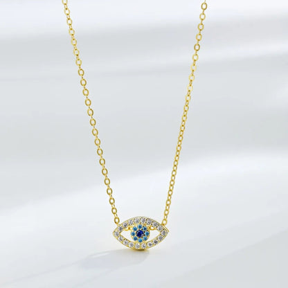 Blue Evil Eye Hamsa Necklace