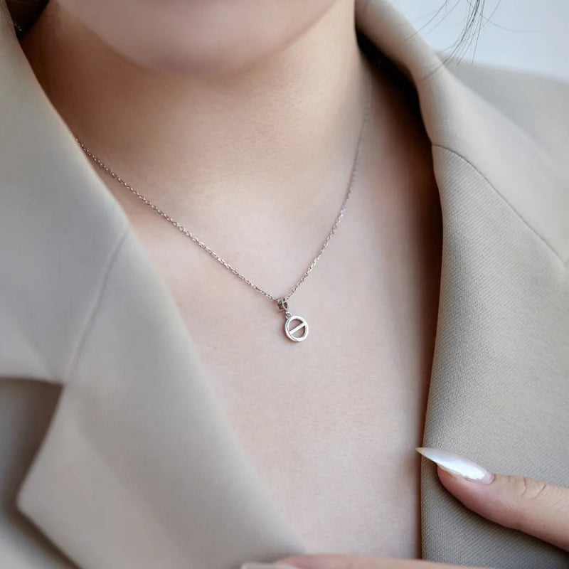 Abstract Gold Disc Necklace

