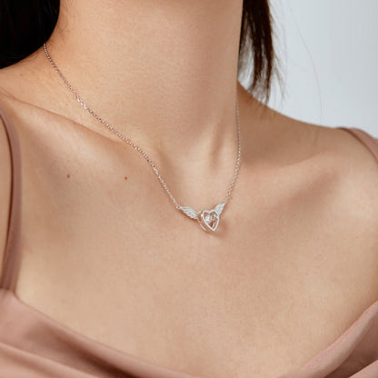 Sparkling Winged Love Necklace

