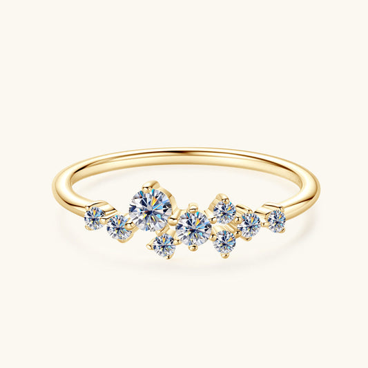 Clustered Moissanite Promise Ring

