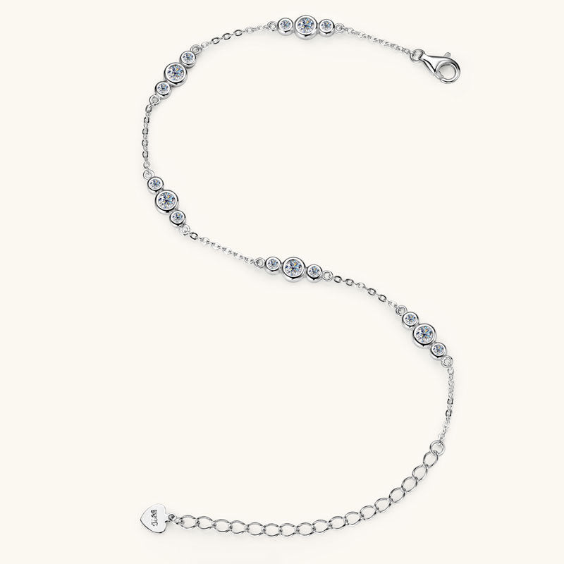 Classic Moissanite Station Bracelet