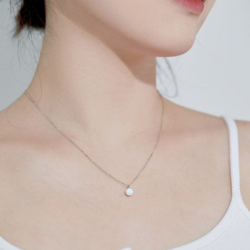 Classic Chic Opal Chain Necklace