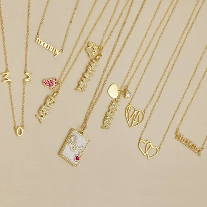 Sparkling "Mama" Vertical Bar Necklace

