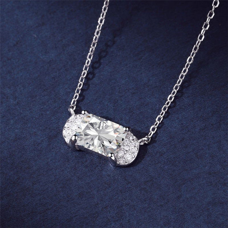 Elegant Sterling Silver Cubic Zirconia Necklace



