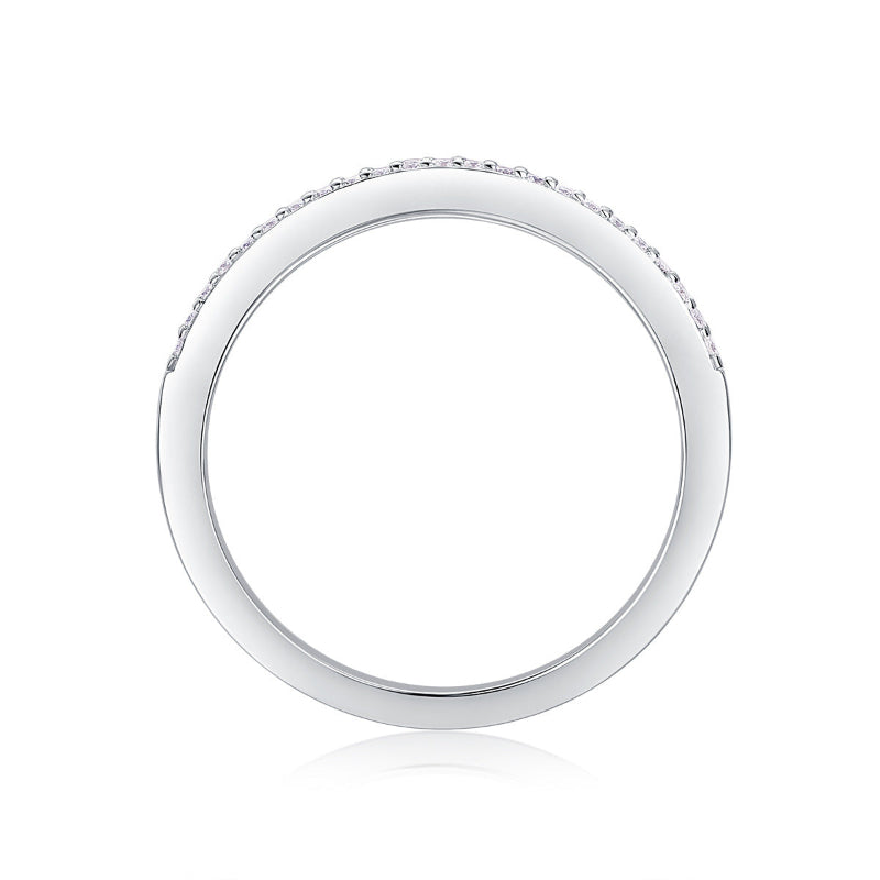 Brilliant Moissanite Silver Promise Ring

