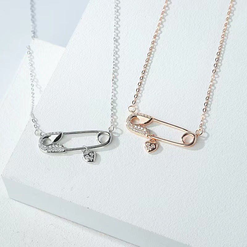 safety pin necklace pendant