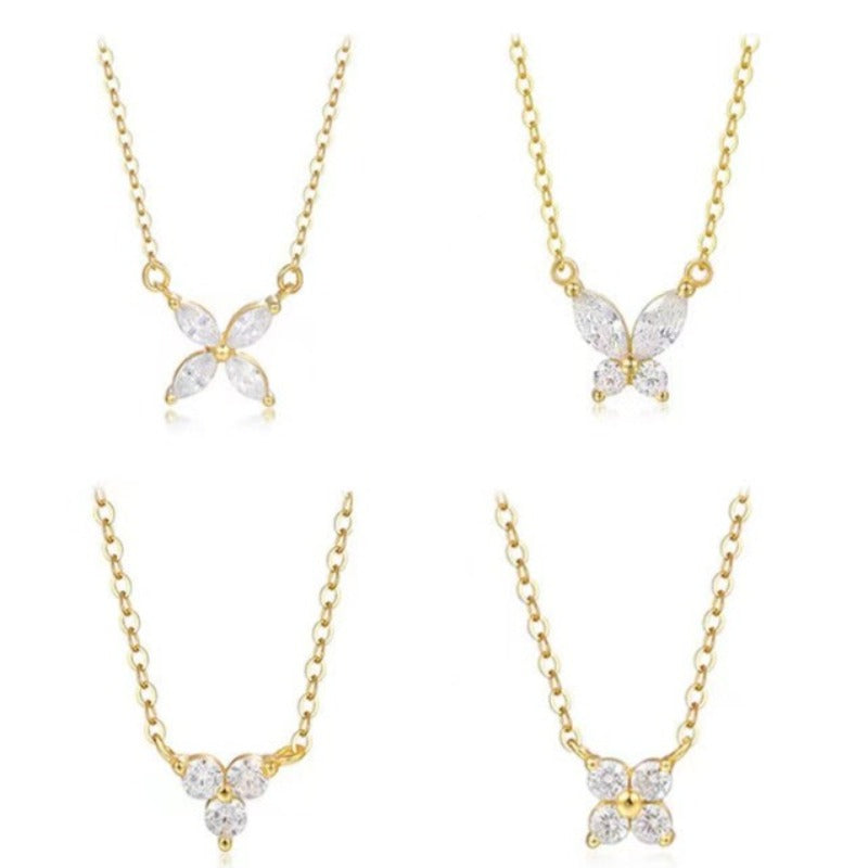 silver quatrefoil necklace