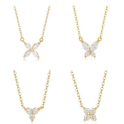 silver quatrefoil necklace