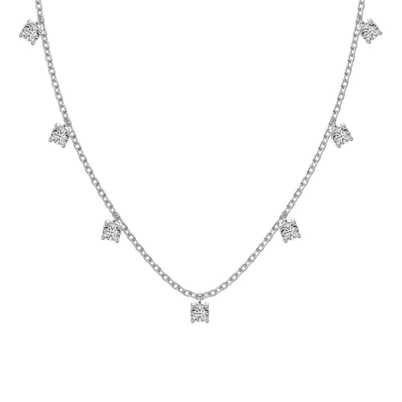 Trendy Zirconia Tassel Necklace