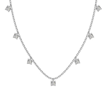 Trendy Zirconia Tassel Necklace