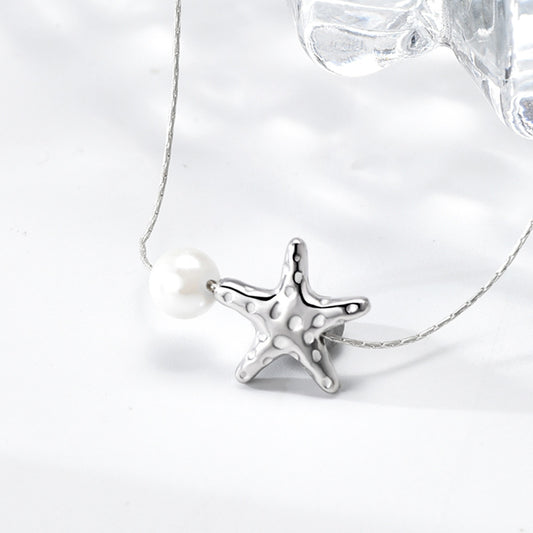star pearl necklace - JIMMY JEWELLRY
